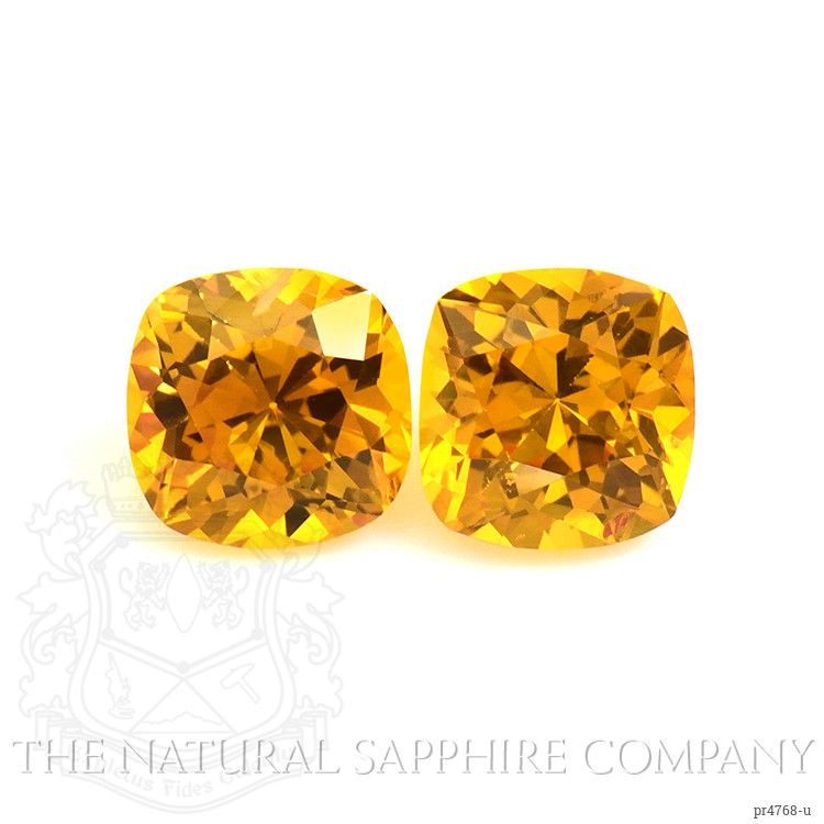 2.49 Ct.Tw. Yellowish Orange Sapphire Pair from Ceylon (Sri Lanka)