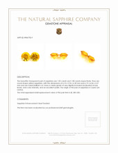 2.13 Ct.Tw.Total Carat Weight Yellow Sapphire Pair from Ceylon (Sri Lanka) Appraisal