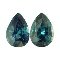 4.62&nbsp;Ct.Tw.Total Carat Weight Bluish Green Sapphire Pair from Ceylon (Sri Lanka) Video
