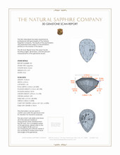 4.24 Ct.Tw.Total Carat Weight Bluish Green Sapphire Pair from Ceylon (Sri Lanka) 3 D Scan Report