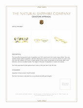 5.52 Ct.Tw.Total Carat Weight Yellow Sapphire Pair from Ceylon (Sri Lanka) Appraisal