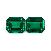 5.94 Ct.Tw.Total Carat Weight Emerald Pair from Zambia Video