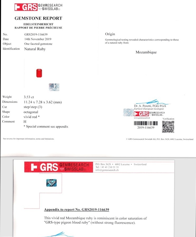 6.58 Ct.Tw. Ruby Pair from Mozambique