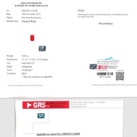 6.58 Ct.Tw.Total Carat Weight Ruby Pair from Mozambique Scan Report