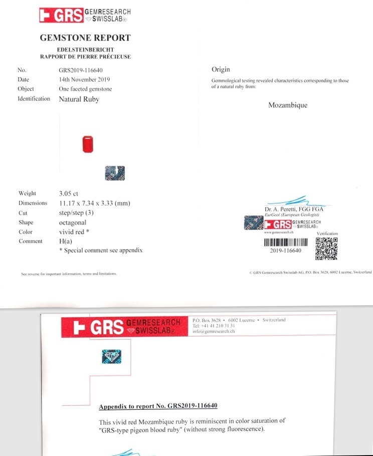 6.58 Ct.Tw. Ruby Pair from Mozambique