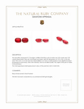 3.86 Ct.Tw.Total Carat Weight Ruby Pair from Mozambique Appraisal