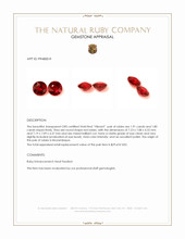 3.71 Ct.Tw.Total Carat Weight Ruby Pair from Mozambique Appraisal