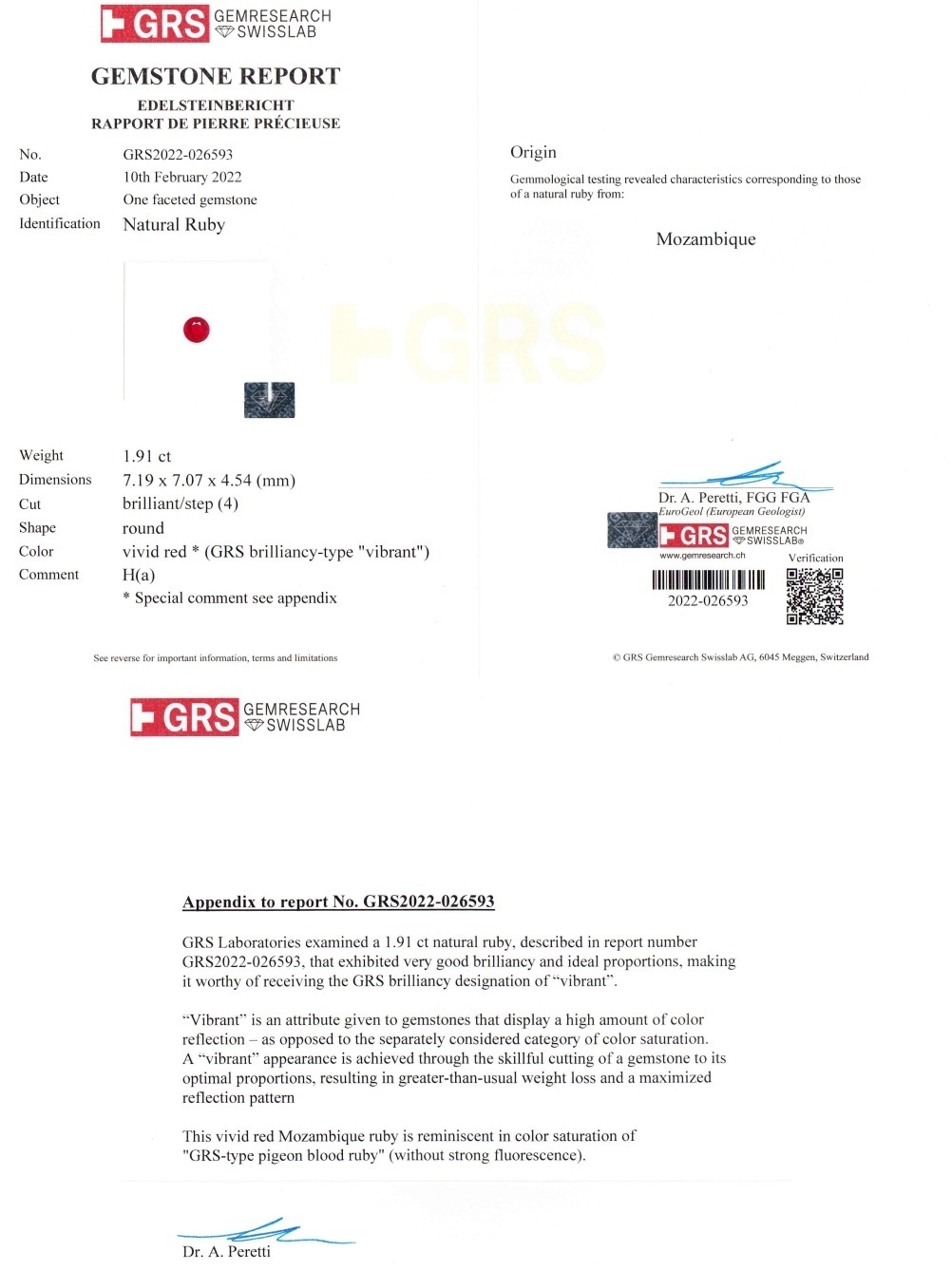 3.71 Ct.Tw. Ruby Pair from Mozambique