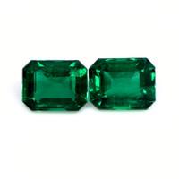 4.45 Ct.Tw.Total Carat Weight Emerald Pair from Zambia Video