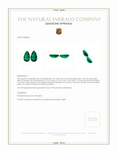 6.46 Ct.Tw.Total Carat Weight Emerald Pair from Zambia Appraisal