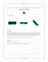 3.44 Ct.Tw.Total Carat Weight Emerald Pair from Zambia Appraisal