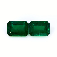 3.44 Ct.Tw.Total Carat Weight Emerald Pair from Zambia Video