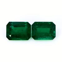 3.44 Ct.Tw.Total Carat Weight Emerald Pair from Zambia Video