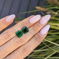 4.97 Ct.Tw.Total Carat Weight Emerald Pair from Zambia Life Style