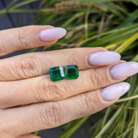 4.97&nbsp;Ct.Tw.Total Carat Weight Emerald Pair from Zambia Life Style