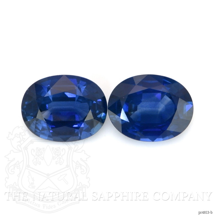 4.38 Ct.Tw. Blue Sapphire Pair from Ceylon (Sri Lanka)