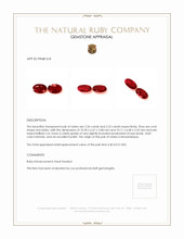 4.58 Ct.Tw.Total Carat Weight Ruby Pair from Mozambique Appraisal