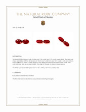4.58 Ct.Tw.Total Carat Weight Ruby Pair from Mozambique Appraisal