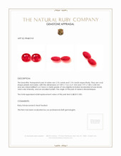 3.84 Ct.Tw.Total Carat Weight Ruby Pair from Mozambique Appraisal