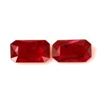 3.94 Ct.Tw.Total Carat Weight Ruby Pair from Mozambique Video