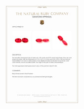 1.99 Ct.Tw.Total Carat Weight Ruby Pair from Mozambique Appraisal