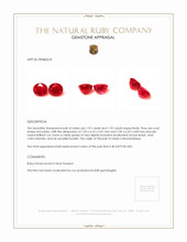 3.89 Ct.Tw.Total Carat Weight Ruby Pair from Mozambique Appraisal