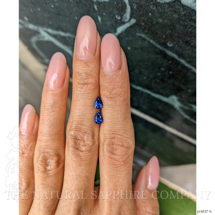 1.12 Ct.Tw. Blue Sapphire Pair from Ceylon (Sri Lanka)