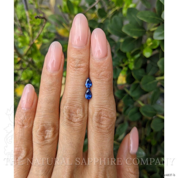 1.12 Ct.Tw. Blue Sapphire Pair from Ceylon (Sri Lanka)