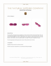 1.36 Ct.Tw.Total Carat Weight Pink Sapphire Pair from Kenya Appraisal