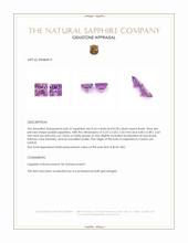 0.52 Ct.Tw.Total Carat Weight Purple Sapphire Pair from Ceylon (Sri Lanka) Appraisal
