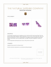 0.52 Ct.Tw.Total Carat Weight Purple Sapphire Pair from Ceylon (Sri Lanka) Appraisal