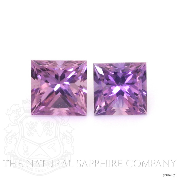0.52 Ct.Tw. Purple Sapphire Pair from Ceylon (Sri Lanka)