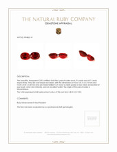 8.26 Ct.Tw.Total Carat Weight Ruby Pair from Mozambique Appraisal