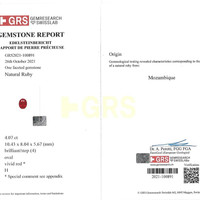 8.26 Ct.Tw.Total Carat Weight Ruby Pair from Mozambique Scan Report