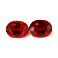 8.26 Ct.Tw.Total Carat Weight Ruby Pair from Mozambique Video