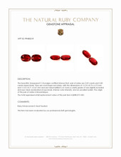 10.02 Ct.Tw.Total Carat Weight Ruby Pair from Mozambique Appraisal