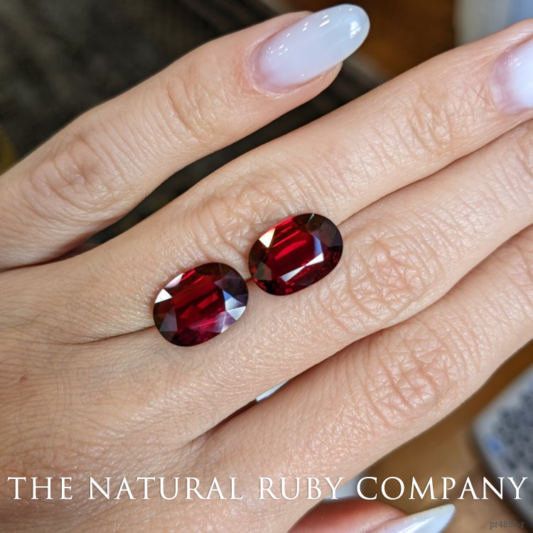 10.02 Ct.Tw. Ruby Pair from Mozambique
