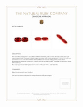 6.08 Ct.Tw.Total Carat Weight Ruby Pair from Mozambique Appraisal