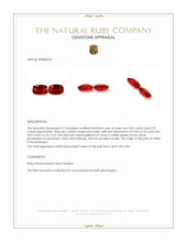 6.08 Ct.Tw.Total Carat Weight Ruby Pair from Mozambique Appraisal