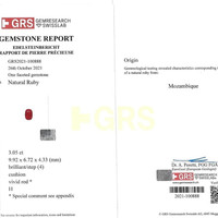 6.08 Ct.Tw.Total Carat Weight Ruby Pair from Mozambique Scan Report