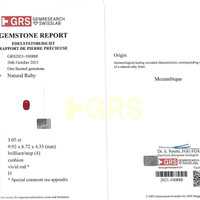 6.08 Ct.Tw.Total Carat Weight Ruby Pair from Mozambique Scan Report