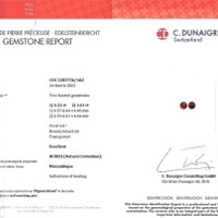 3.14 Ct.Tw.Total Carat Weight Ruby Pair from Mozambique Scan Report