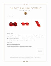 3.03 Ct.Tw.Total Carat Weight Ruby Pair from Mozambique Appraisal