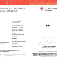 2.19 Ct.Tw.Total Carat Weight Ruby Pair from Mozambique Scan Report