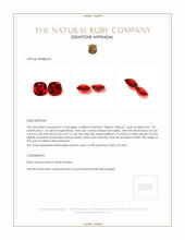 2.39 Ct.Tw.Total Carat Weight Ruby Pair from Mozambique Appraisal