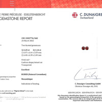 2.39 Ct.Tw.Total Carat Weight Ruby Pair from Mozambique Scan Report