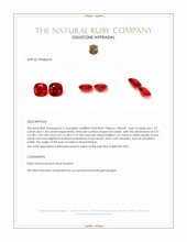 2.81 Ct.Tw.Total Carat Weight Ruby Pair from Mozambique Appraisal