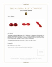 4.37 Ct.Tw.Total Carat Weight Ruby Pair from Mozambique Appraisal