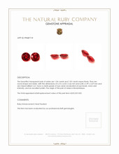 2.09 Ct.Tw.Total Carat Weight Ruby Pair from Mozambique Appraisal