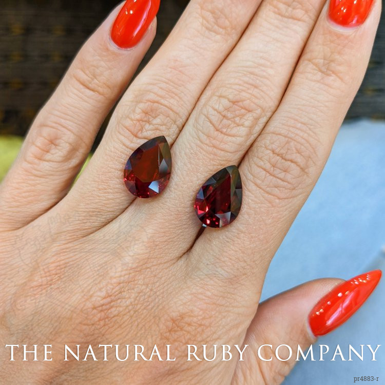 12.10 Ct.Tw. Ruby Pair from Mozambique